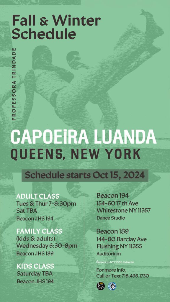 Capoeira Center of New York, NY - Capoeira classes in NYC. Fall and Winter schedule.